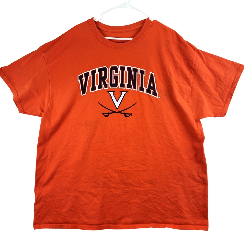 Virginia Cavaliers Orange Graphic Fanatics‎ T-Shirt UVA Sabres NCAA Mens 3XL